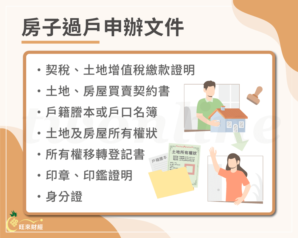 房子過戶申辦文件－旺來財經