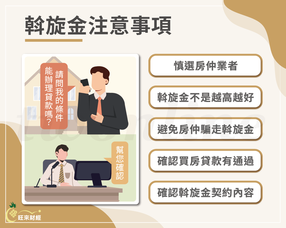 斡旋金注意事項－旺來財經