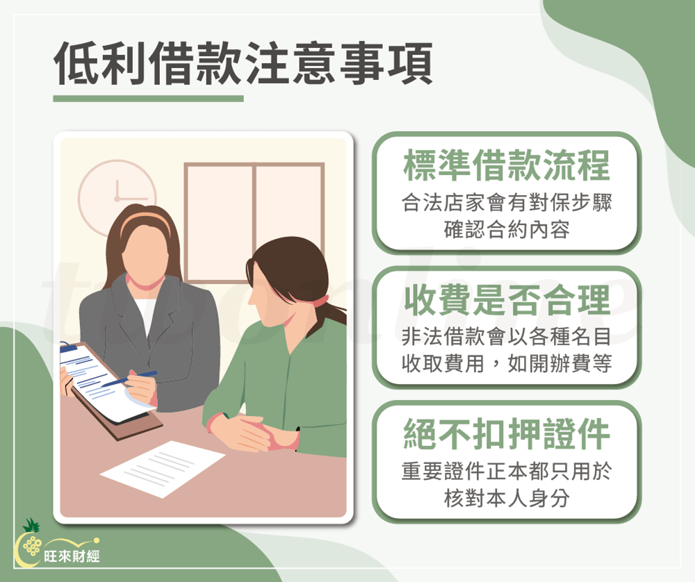 低利借款注意事項－旺來財經